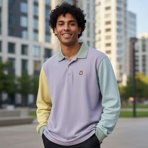 Teddy Fresh Pastel Colorblock Polo Shirt